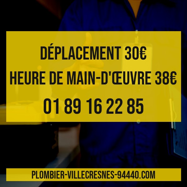tarif plombier Villecresnes